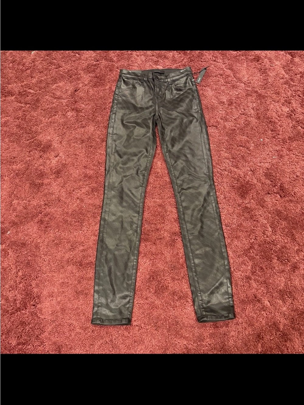 J Brand Faux Leather Skinny Pants in Black